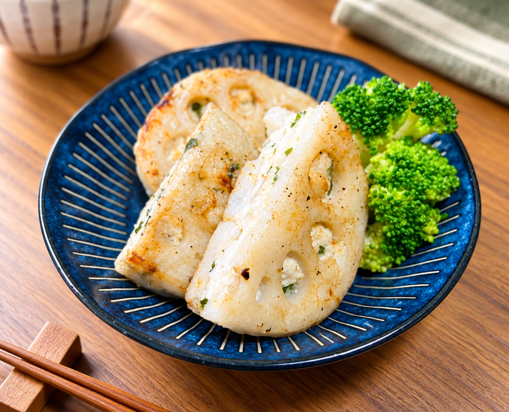 れんこんの旨だしはさみ焼き