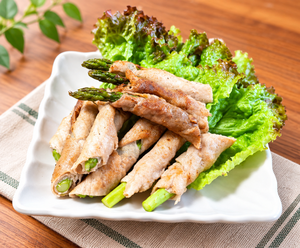 アスパラだし肉巻き
