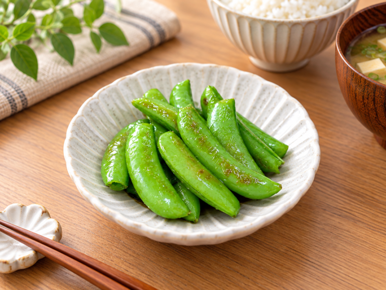 簡単シンプル！スナップエンドウのバター