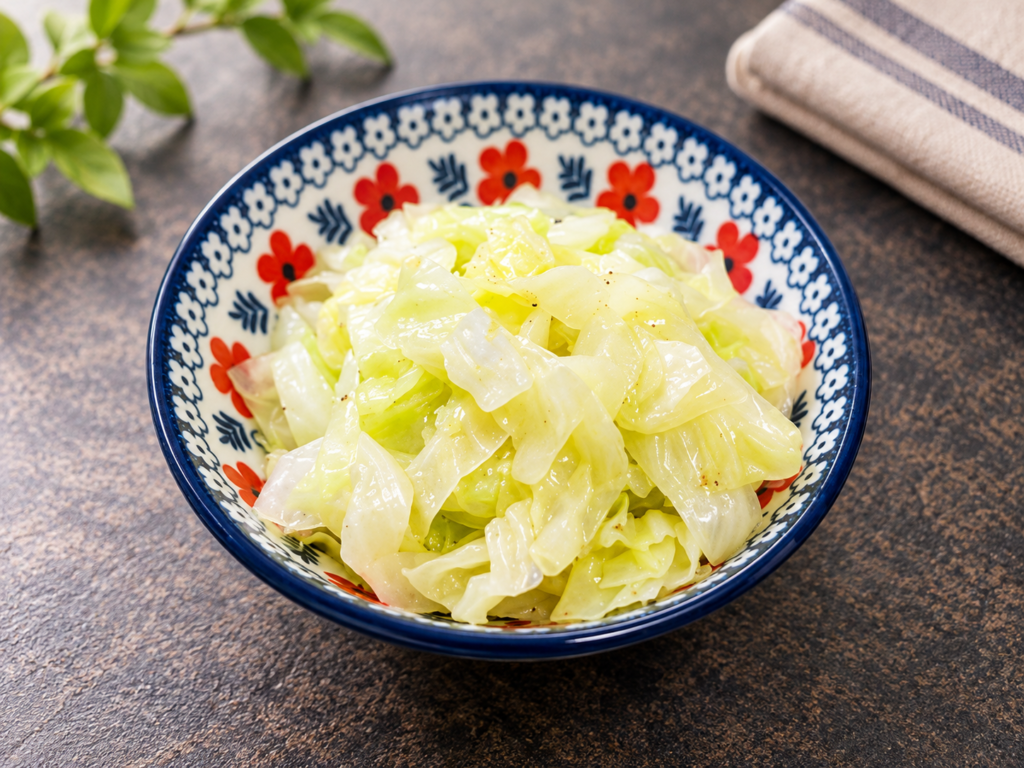 簡単！副菜　旨だし茹でキャベツ